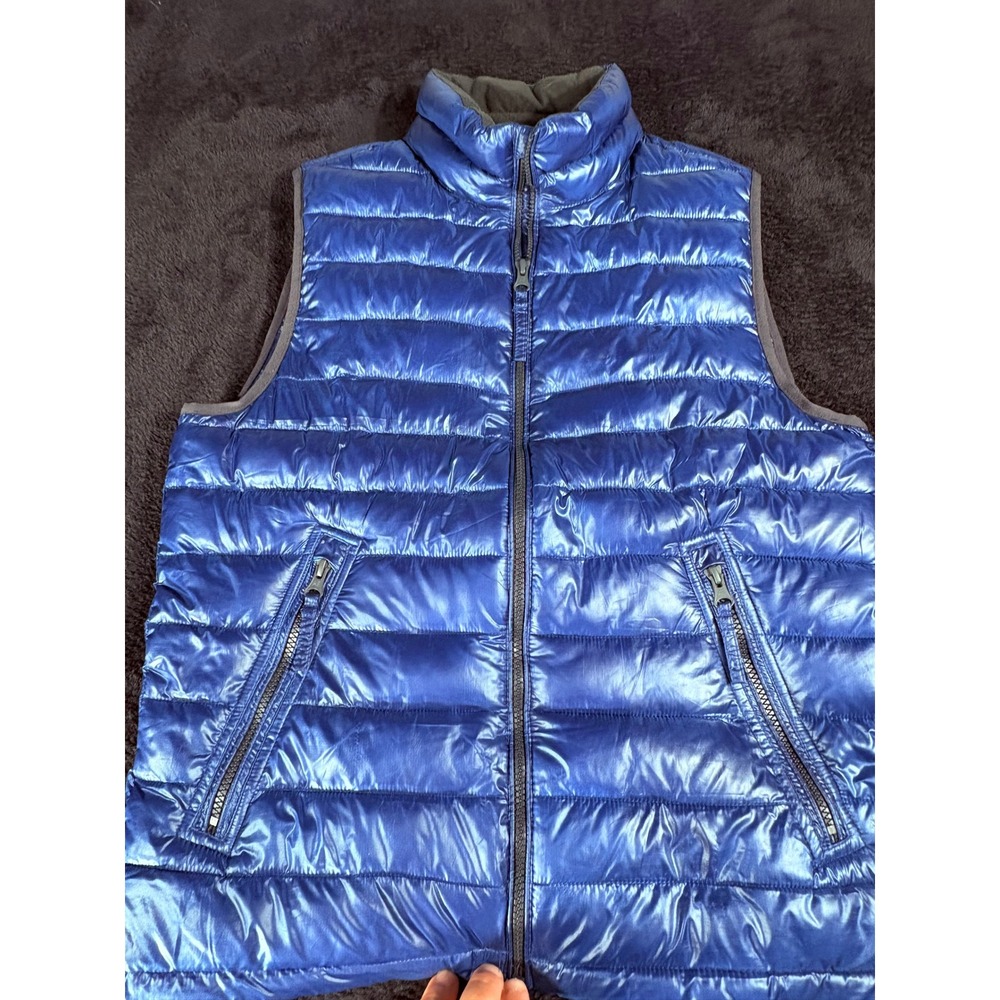 American Eagle Outfitters Mens Puffer Vest Full Zip Blue Small S